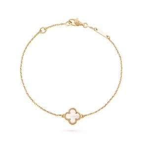 Van Cleef & Arpels Sweet Alhambra bracelet 18K yellow gold, Mother-of-pearl